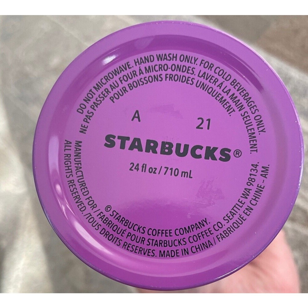 Starbucks HTF! BNWT 2021 Teal Purple Blue Ombre Tumber Stainless Steel - Picture 3 of 5